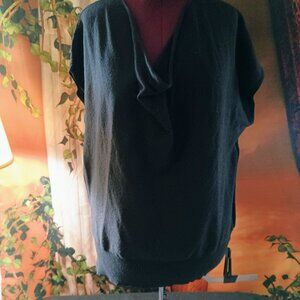 GUC: Worthington Sze 2X Black Cowl Neck Dolman Sleeve Blouse
